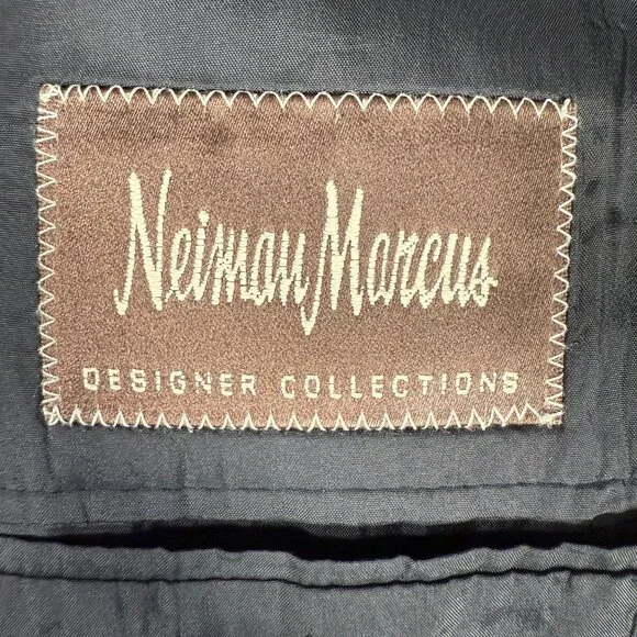 Armani Collezioni Blazer Men Size 44R Black 3-Button Jacket Neiman Marcus Italy
